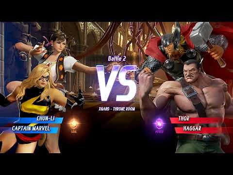 Marvel VS Capcom Infinite ~ Arcade Mode Gameplay Playthrough (Chun Li / Captain Marvel)