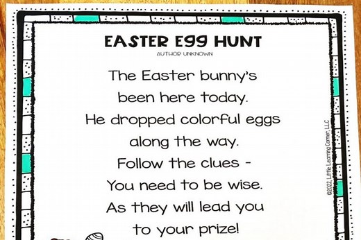 11 Best Easter Poems for Kids | Free Poetry Notebook - Little Learning Corner