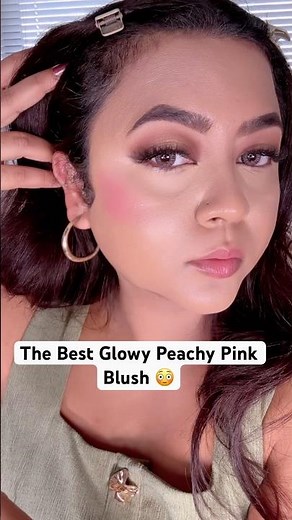 The Best Dewy Glowy Peachy Pink Blush for Indian Brown Skin Tone | Hourglass Unreal Liquid Blush