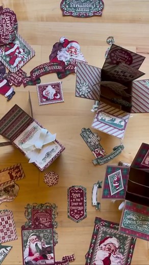 Pop-Up Box Card Tutorial. This Christmas season will be here before we know it. Create a set of holiday cards and have them ready to go, these are great for a relative, friend, or Santa himself. Each dimensional card is easy to create, foldable, and fits in the included envelopes. You’ll have everything you need to create these adorable “gifts”. Adorn with the included ribbons as well as the festive Letters to Santa papers and ephemera. Your “presents” will be the hit of the holidays and the rec