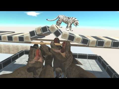 Which Unit can pass the Shifting T-rex Bridge? - Animal Revolt Battle Simulation