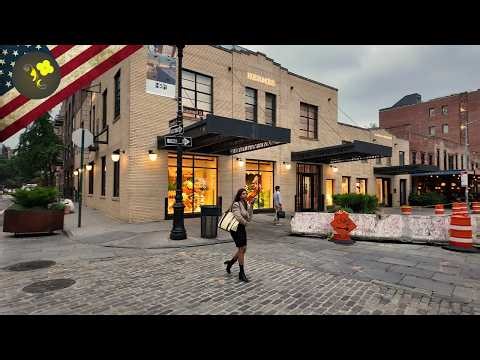 🌧️ Hidden Luxury of NYC’s Meatpacking District A Rainy 4K Walk Through Manhattan’s Stylish Streets