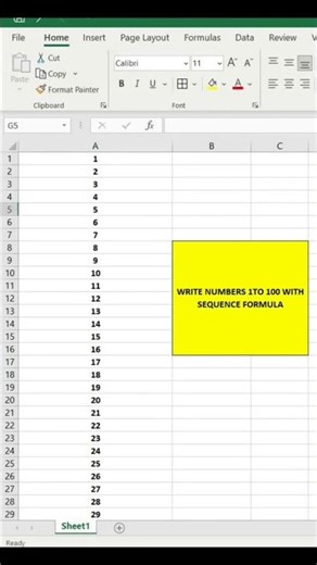 Write numbers 1 to 100 with Sequence formula (tricks).🔥How to write numbers from 1 to 100 in Excel?.