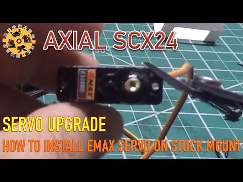 1/24 Scale Axial SXC24 | Servo Upgrade - How to Install Emax Servo Using Stock Servo Mount