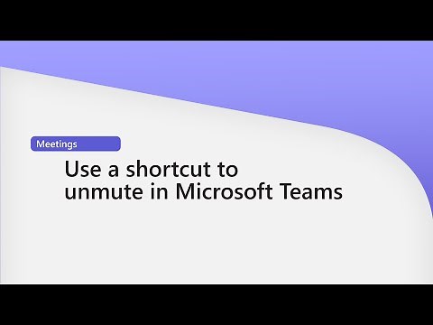 Use a shortcut to unmute in Microsoft Teams meetings