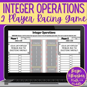 Integer Operations 2 Player Game Activity