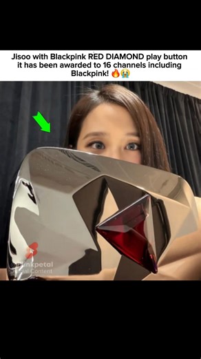Blackpink has red diamond play button 😱😳 #blackpink #블랙핑크 #jisoo #지수 #shorts