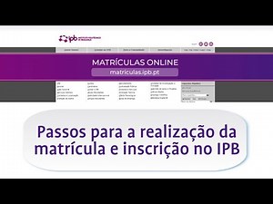 Matrículas Online no IPB passo a passo