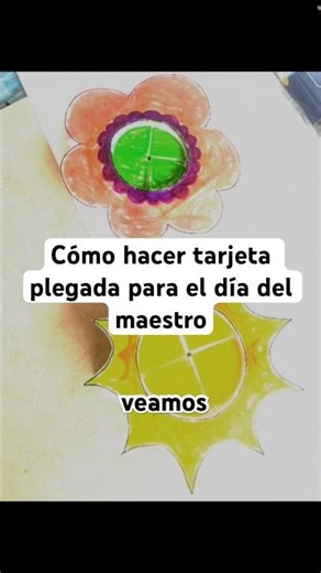 Creando tarjeta plegada Día del Maestro