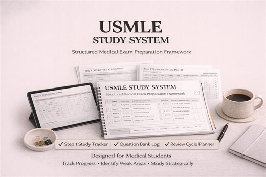 USMLE Study System, Step 1-2 CK Planner, Qbank Tracker (PDF Download) - Etsy UK