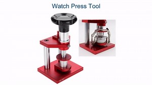 Watch Press, 18mm to 50mm Watch Back Case Screw Type Closer With 20 Dies Set For Close Snap Off Watch Back Cover Capper Back Closing Machine Bench Tool Crystal Bezel Press Case Watchmaker Repair
