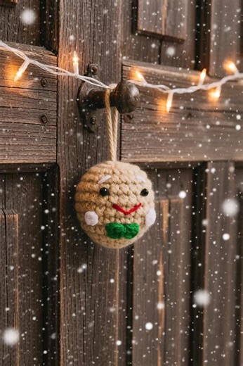 Gingerbread Man Crochet Pattern PDF | Mini Christmas Ornament | Amigurumi Gingerbread Toy | Beginner Holiday Crochet - Etsy