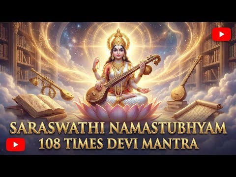Saraswathi Namastubhyam – 108 Times Devi Mantra | Goddess Saraswati Prayer for Wisdom