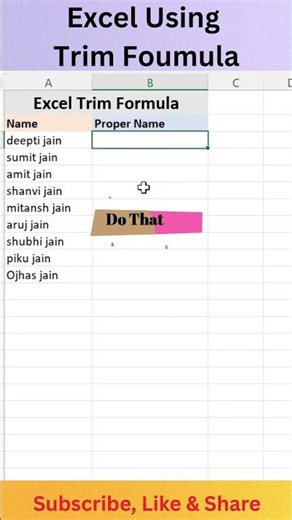 “Excel TRIM Function Explained in few seconds!”