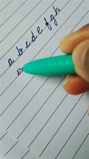 How to write small letters alphabet in cursive for beginners.