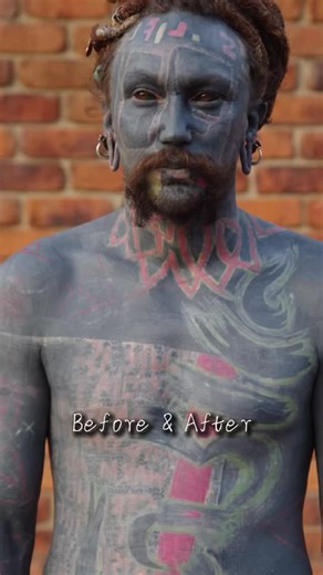befor and after . same tattooed but les macho | Lily Lu