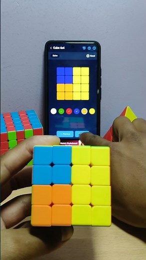 4 by 4 Rubik's Cube Solve In Mobile App 📲#how #easy #rubikscube #ai #cubesolver #rubik #puzzle