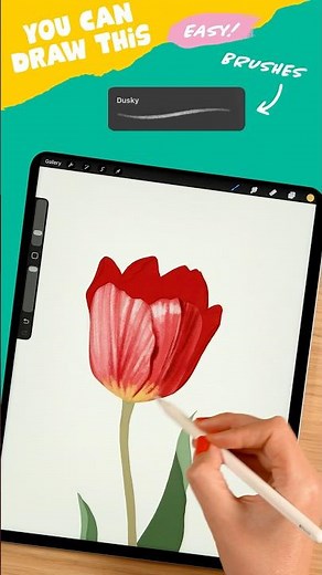 Draw a Tulip on your iPad #artwithflo #procreatetutorial