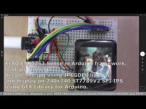 ESP32S3 (Arduino framework) decode jpg and display on ST7789 SPI Display.