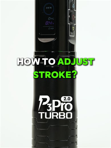 Dial it. Lock it. Tattoo all day. Adjusting the stroke on the P3 Pro Turbo 2.0 is stupid simple—and yes, the mini screwdriver is already included in the original box 🛠️ Quick recap: 1️⃣ Pull out the machine 2️⃣ Check your current stroke 3️⃣ Line up the ◀▶ mark with the stroke line 4️⃣ Unscrew using the included screwdriver 5️⃣ Slide the silver part to your desired stroke 6️⃣ Tighten it back up Follow the steps in the video, set your favorite stroke, and get back to doing what you do best—clean 