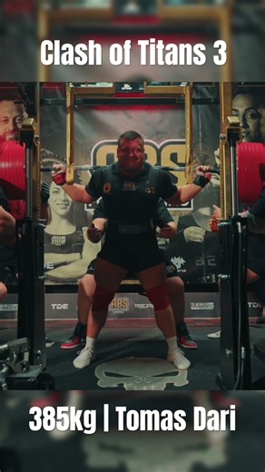 385kg Squat | Tomas Dari 🇮🇸- Clash Of Titans 3 Dublin. #powerlifting #rawpowerlifting #squats