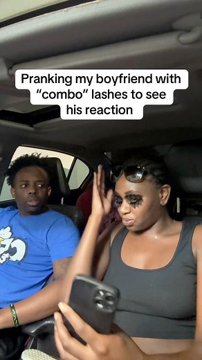 1.8M views · 23K reactions | Pranking my boyfriend with “combo” lashes to see his reaction 藍藍 #streeterandneisha #couple #funny #reels #prank #funny | Streeter & Neisha | Facebook