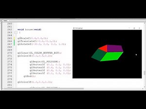 Part ( 4 ) - Implementation of 2D Geometric Transformations using openGL