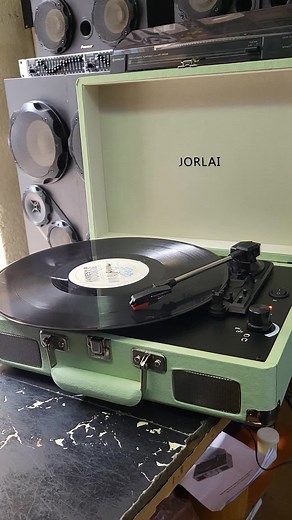 Jorlai Vinyl Record Player: Bluetooth & Portable