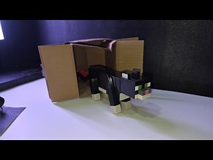 Hice un gato de Minecraft con bloques y el resultado es increíble!