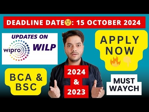 Wipro WILP 2024 | Earn & Learn Program for BCA & B.Sc Students | Apply Now!🔥