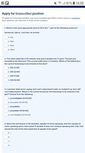 Apply for transcriber positionTo apply for transcriber positio... | Filo