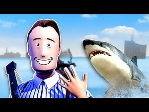 Escaping Shark Infested Waters on a RAFT! - Sam and Dan Floaty Flatmates Gameplay