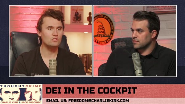 Charlie Kirk worries when he sees a black pilot on his plane | The David Pakman Show