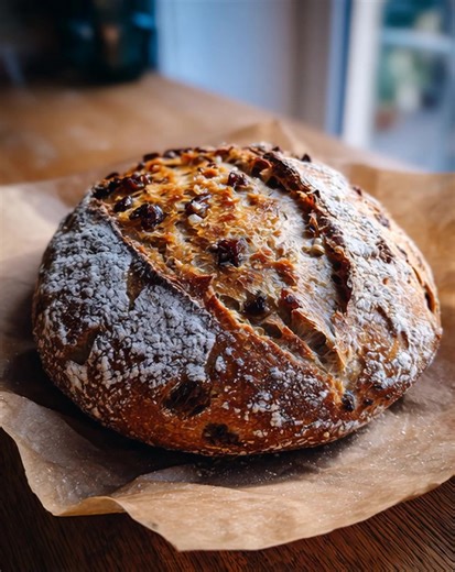 No-Knead Fig & Walnut Bread with Orange Butter Ingredients: For the Bread: 3 cups (375 g) all-purpose flour 1 teaspoon salt ½ teaspoon instant yeast 1¼ cups (300 mL) warm water ½ cup (70 g) chopped dried figs ½ cup (60 g) chopped walnuts 1 teaspoon orange zest For the Orange Butter: ¼ cup (55 g) unsalted butter, softened 1 teaspoon orange zest 1 teaspoon honey or maple syrup Directions: In a large mixing bowl, whisk together flour, salt, and yeast. Stir in warm water until a shaggy dough forms. 