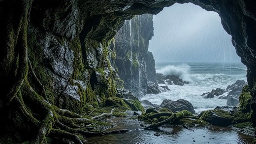 Rain Sounds For Sleeping 99% | Ocean Rain Sounds for Sleep and Relax