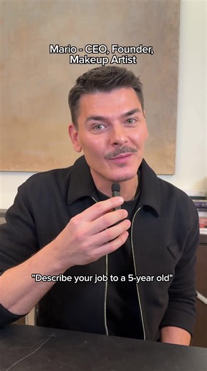 Pretending to explain our jobs to a five year old... 🤭 #MakeupByMario | makeup by mario