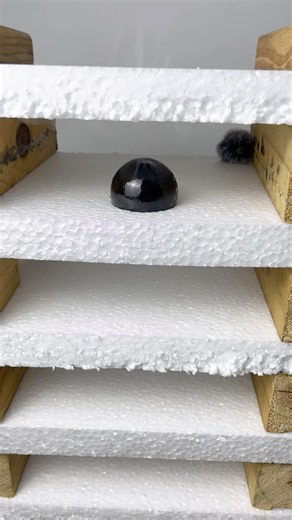 1000°C Giant Hot Iron Ball on foam tower asmr 🔥☄️ | Thermocol #shorts #asmr #experiment