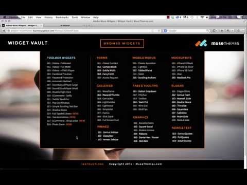 MuseThemes.com - Mega Menu Widget (FREE) | Adobe Muse Tutorial