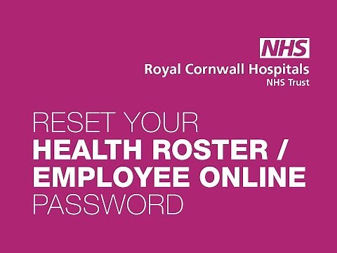 How to reset your HealthRoster/Employee Online Password