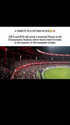 A TRIBUTE TO 11 VICTIMS BY RCB🥹❤️‍🩹|#rcb #ipl2026 #viratkohli #bcci #cricket #emotional