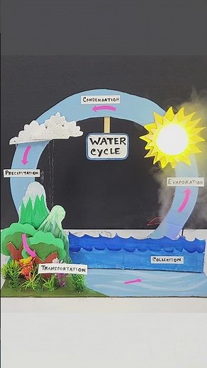Working water cycle model for school science #sciencefair #scienceproject project