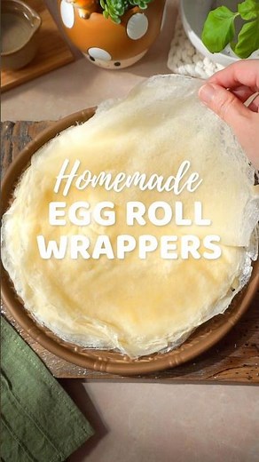 Homemade Egg Roll Wrappers #eggroll #vietnameserecipes #veganrecipes