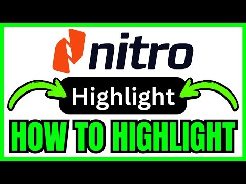 How To HIGHLIGHT In Nitro PDF (QUICK & EASY) 2026