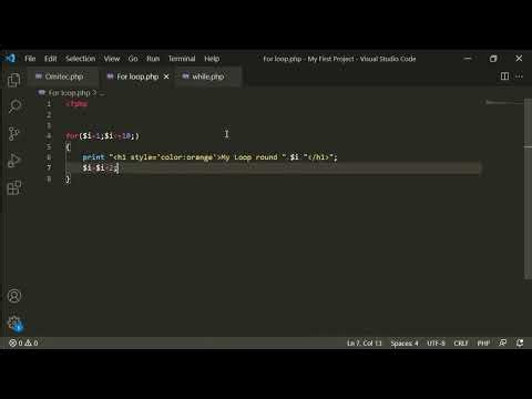 While Loop In PHP | Advance Web Designing | Hindi #3-2