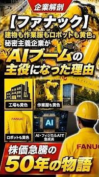 黄色い秘密主義企業ファナックが、AIブームの主役になった。 #shorts #ファナック #企業解剖