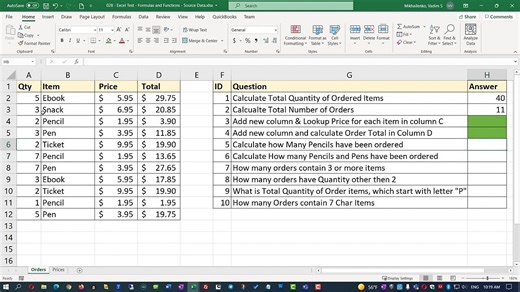 How to Pass Excel Test for Job Interview_ Excel Formulas & Functions Questions and Answers
