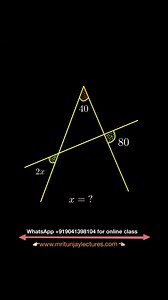 2.6K views · 13 reactions | Find x #angle #triangle #mritunjaylectures #class9th #grade10 #tgtpgt #exams #grade8 #grade9students 蘭 | Mritunjay Lectures | Facebook