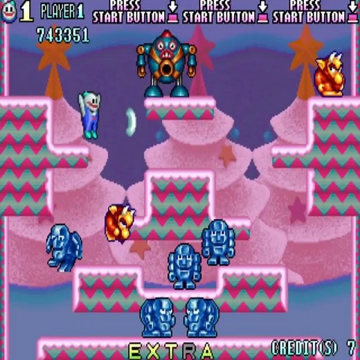 Snow Bros 2: With New Elves (1994) – 4 Characters, Non Stop Retro Fun! #shortsgaming #retrogaming