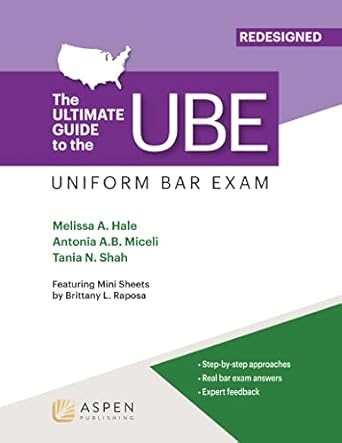 Amazon.com: The Ultimate Guide to the UBE Redesigned (Bar Review) (The Bar Review): 9781543856378: Melissa Hale, Antonia Miceli, Tania Shah: Libros