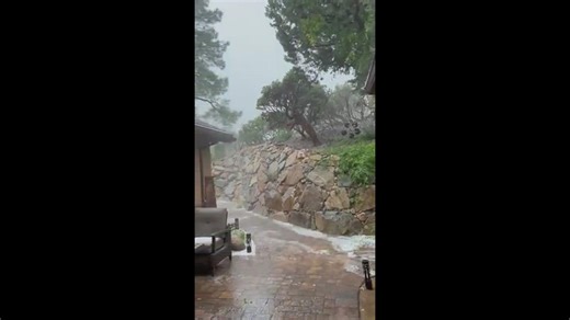 Storm today in Prescott with hail